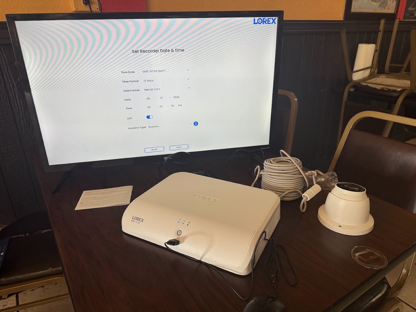 Commercial security camera installation
